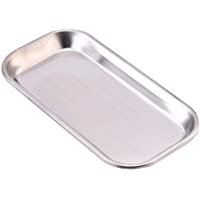 Los mejores  - Bandeja de Acero Inoxidable- 8-85 × 4-52 × 0-78 pulgadas- Herramientas Dentales- Bandeja para Instrumentos Clínicos